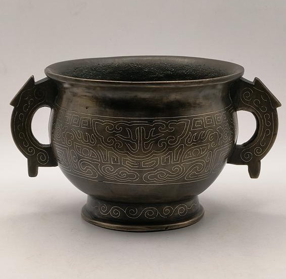 Kadzielnica z brązu - Chiny, XVIII-XIX w.