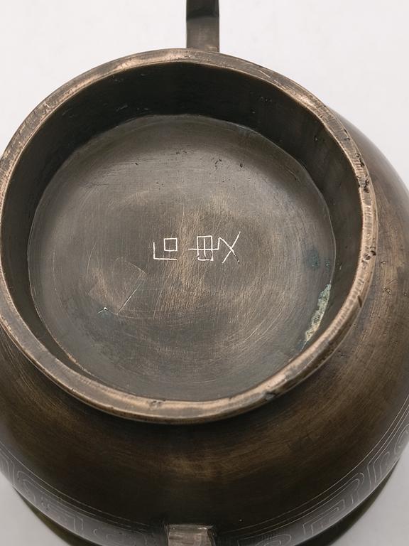 Kadzielnica z brązu - Chiny, XVIII-XIX w.