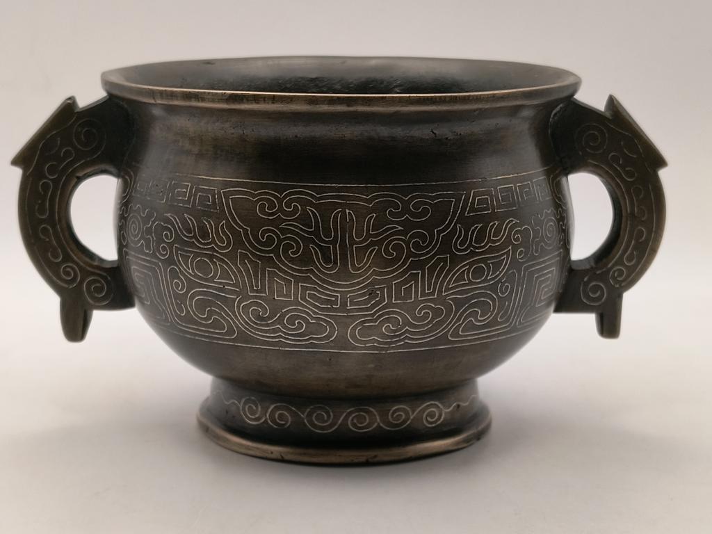 Kadzielnica z brązu - Chiny, XVIII-XIX w.