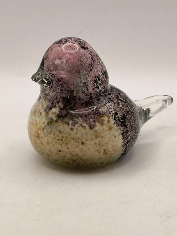 Przycisk szklany do papieru - ptak