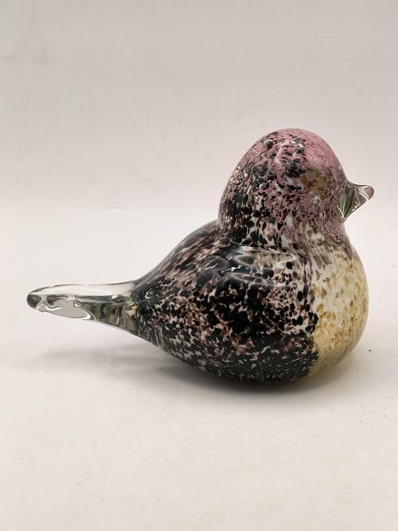 Przycisk szklany do papieru - ptak