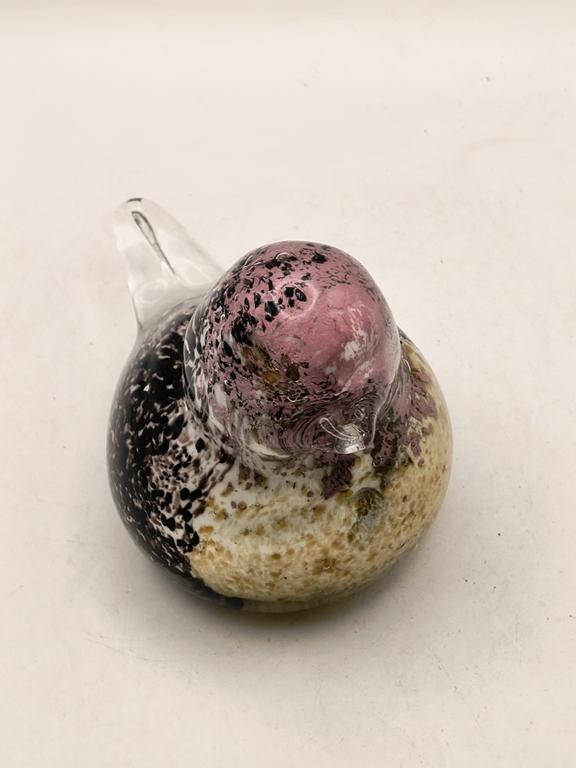 Przycisk szklany do papieru - ptak