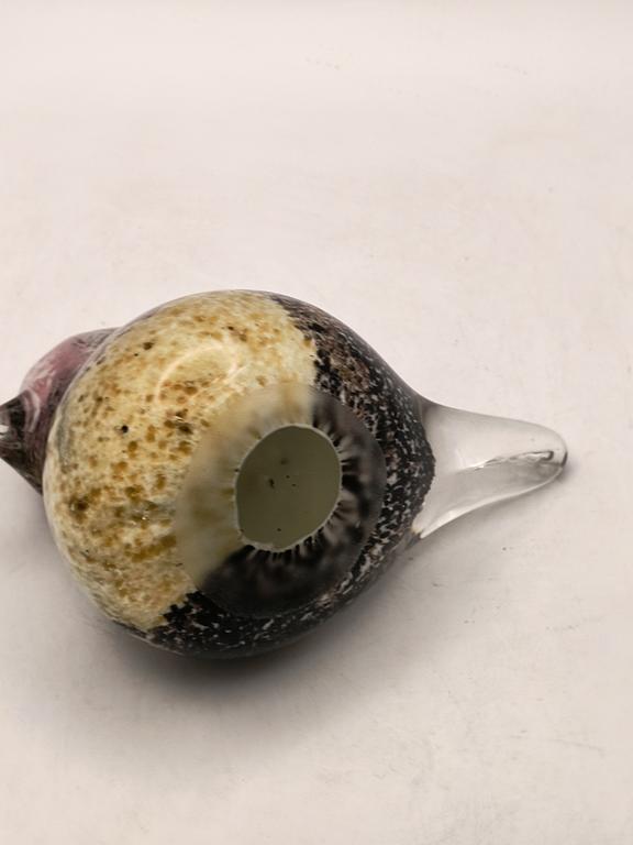 Przycisk szklany do papieru - ptak