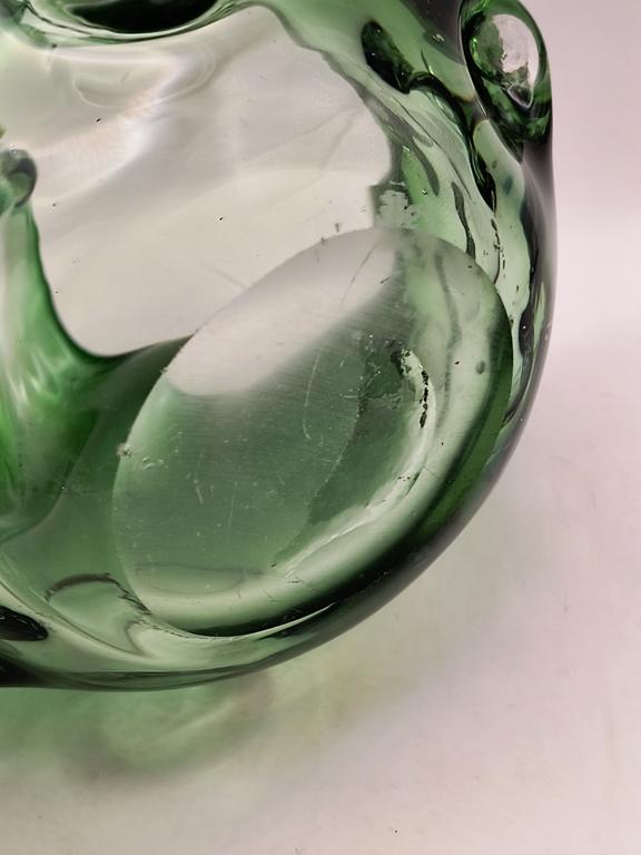 Koszyk szklany zielony