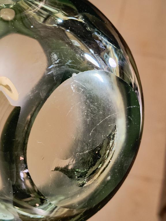 Koszyk szklany zielony