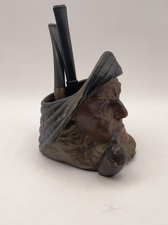 Zestaw - pojemnik ceramiczny na fajki plus 2 fajki