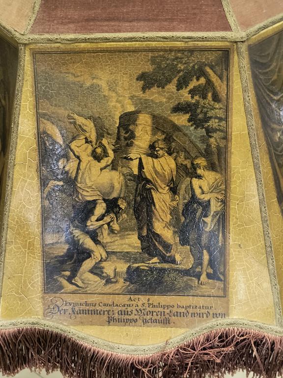 Lampa-świecznik z herbem zakonu Dominikanów, XVIII w.