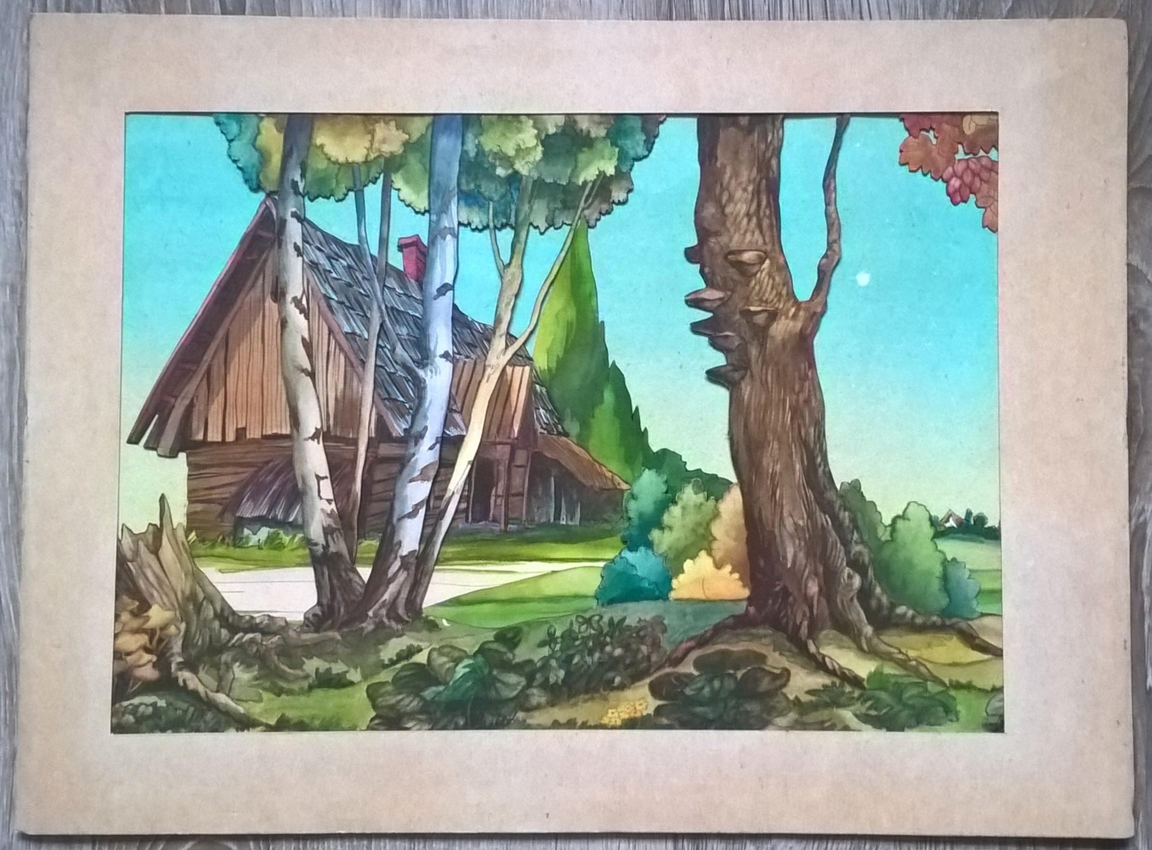 Dekoracja w formie wycinanki - z bajki ze Studia Filmów Rysunkowych w Bielsku-Białej