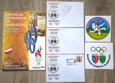 Zestaw promocyjny - Igrzyska Olimpijskie ATLANTA 1996 - z autografem Ireny Szewińskiej
