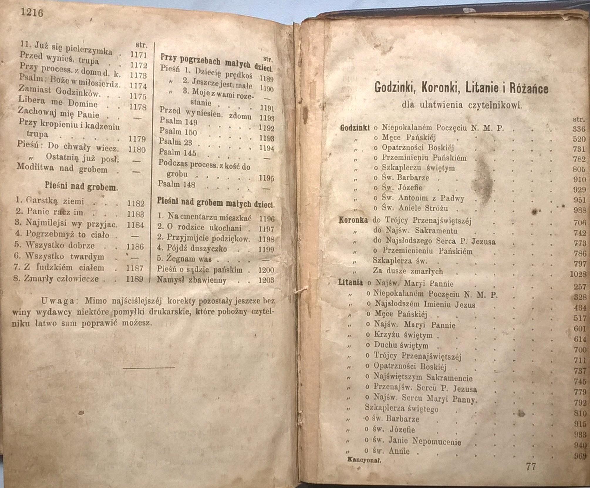 "Kancyonał katolicki i Książka modlitewna" - Opawa, 1868 r.