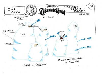 Folia animacyjna z bajki „MIŚ YOGI – Funtastic Treasure Hunt – Secret Agent Bear” ALL SAME – Hanna-Barbera, 1987 r.