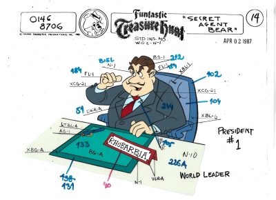 Folia animacyjna z bajki „MIŚ YOGI – Funtastic Treasure Hunt – Secret Agent Bear” WORLD LEADER – Hanna-Barbera, 1987 r. (14)