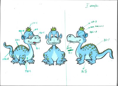 Folia animacyjna z bajki „Kajko i Kokosz” – SMOK MILUŚ