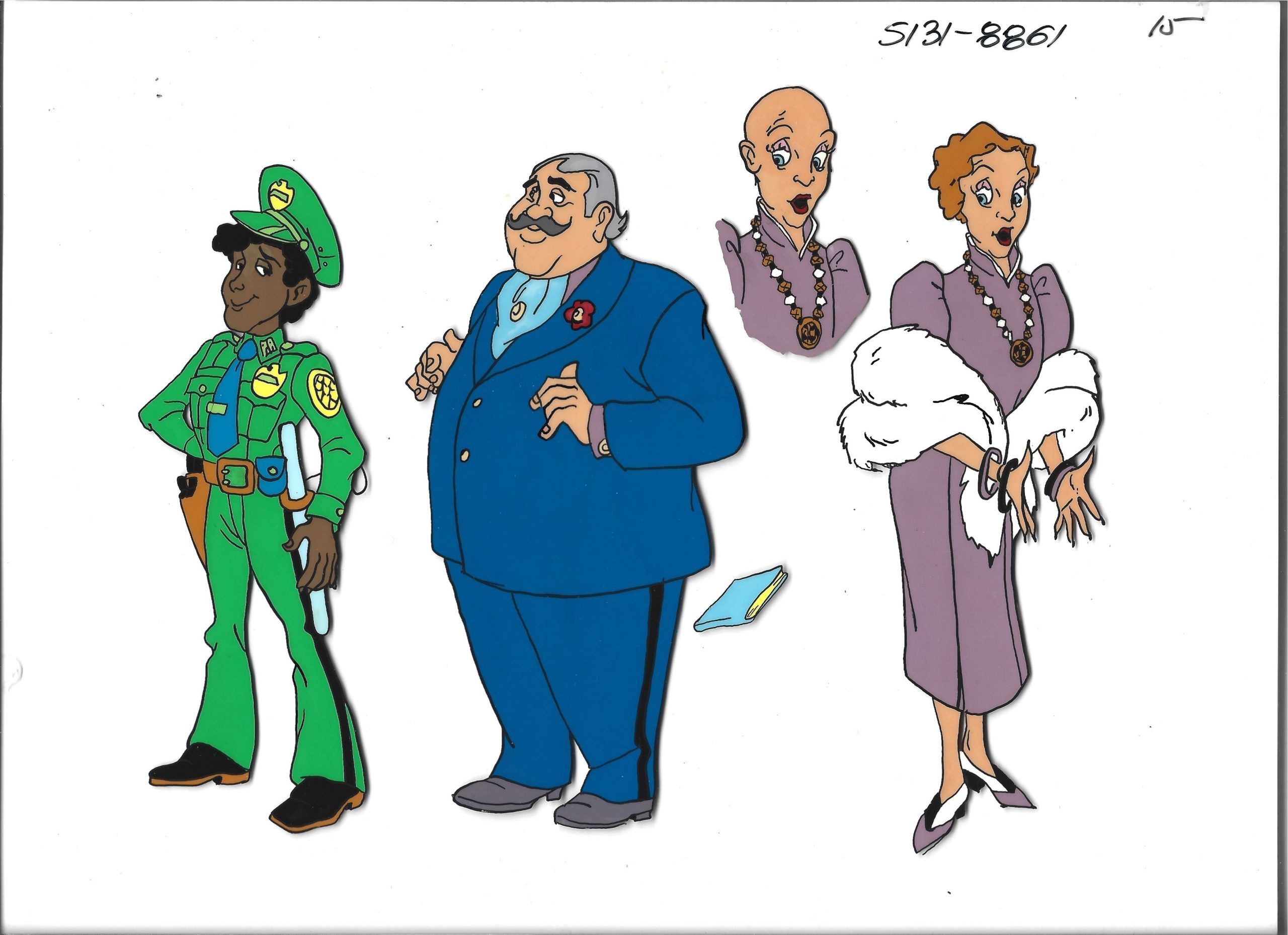 Folia animacyjna celuloidowa z kreskówki HANNA-BARBERA "Akademia Policyjna"