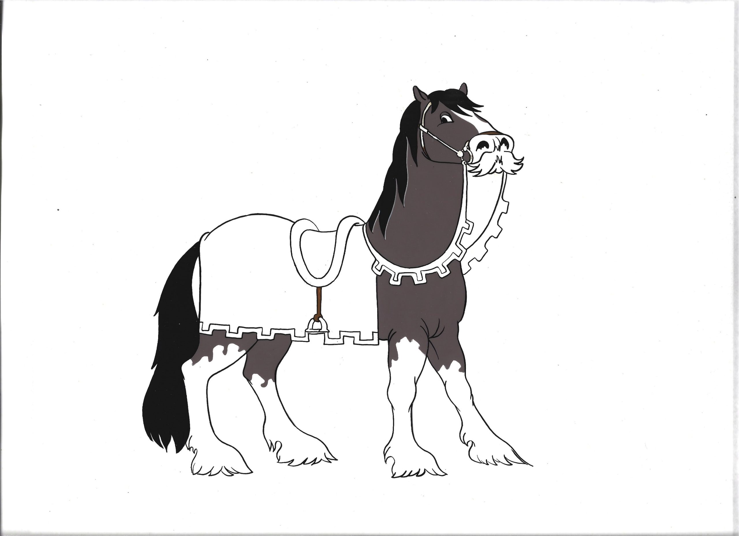 Folia animacyjna celuloidowa KOŃ - z kreskówki Hanna-Barbera