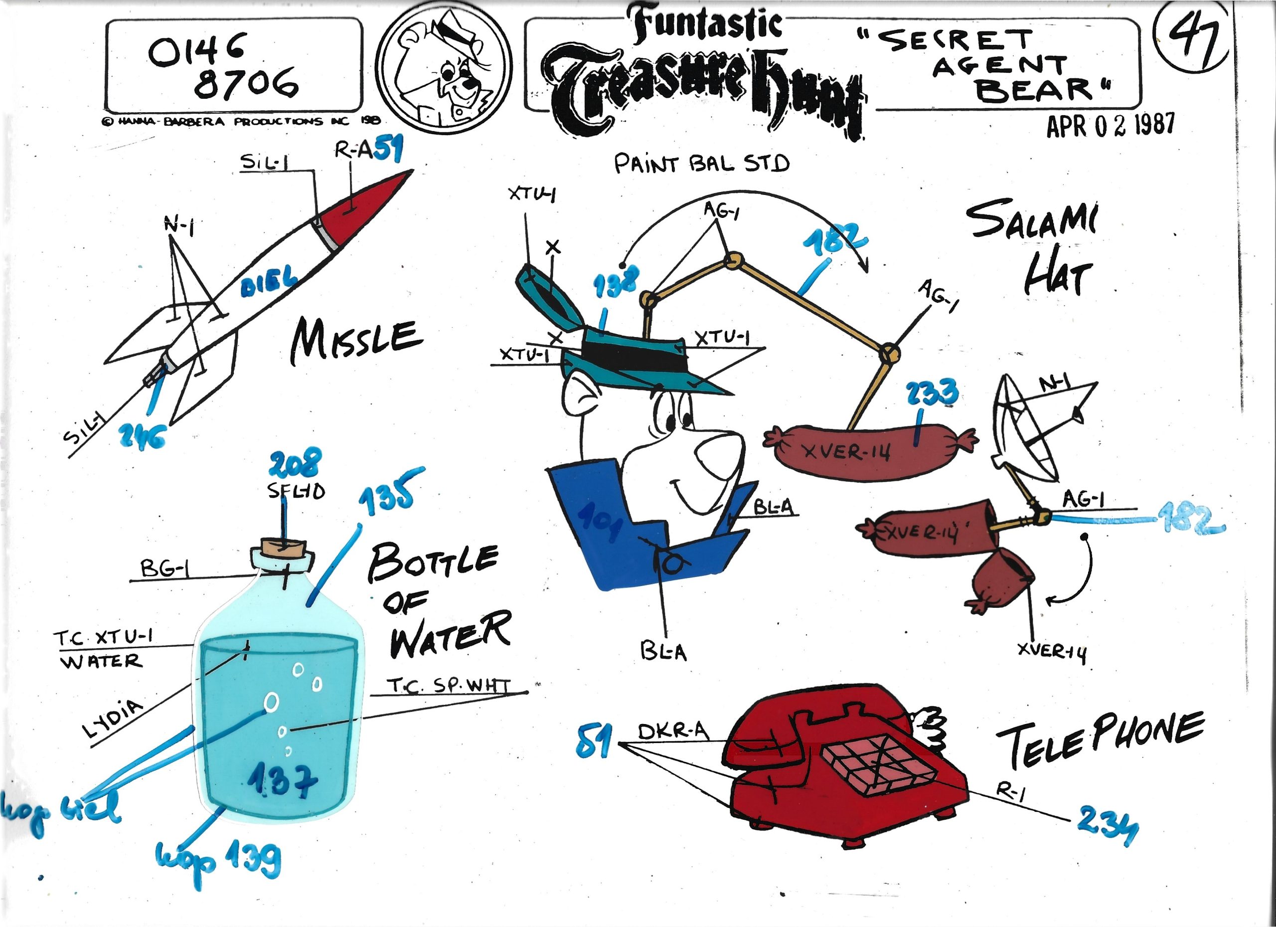 Folia animacyjna z bajki „MIŚ YOGI – Funtastic Treasure Hunt – Secret Agent Bear” – Hanna-Barbera, 1987 r. (41)