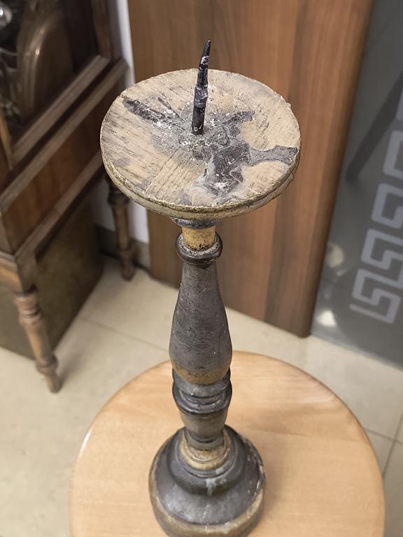 Świecznik drewniany, XVIII wiek