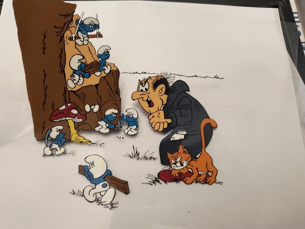 Oryginalna folia animacyjna z bajki SMERFY