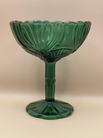 Cukiernica szklana zielona - Ząbkowice