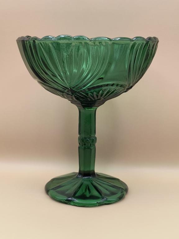 Cukiernica szklana zielona - Ząbkowice