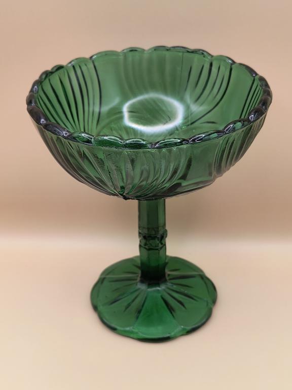 Cukiernica szklana zielona - Ząbkowice