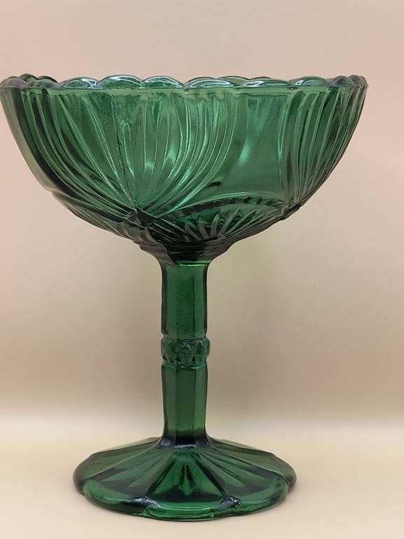 Cukiernica szklana zielona - Ząbkowice