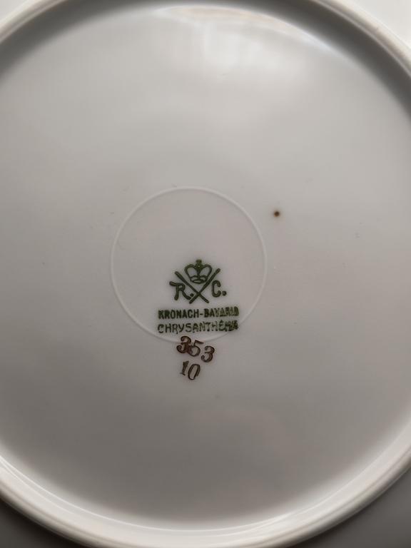 Zestaw talerzyków porcelanowych z owocami - Rosenthal Chrysantheme