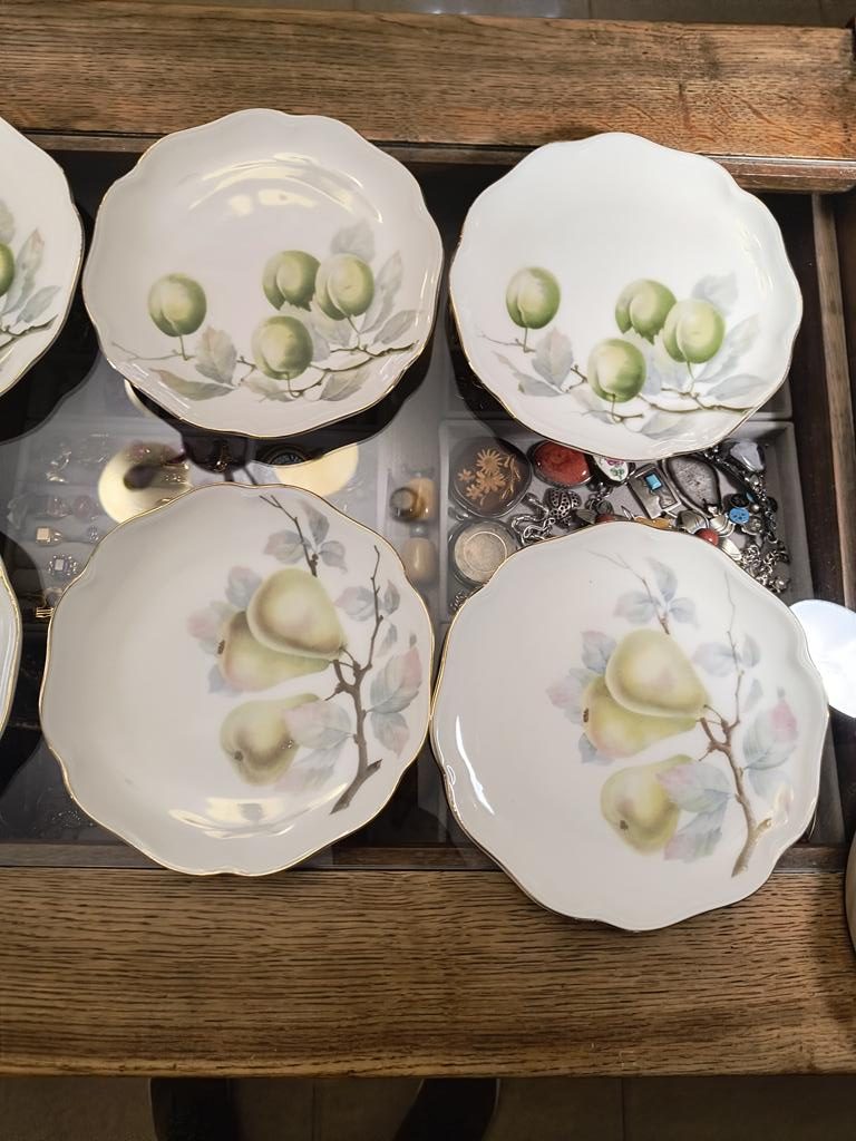 Zestaw talerzyków porcelanowych z owocami - Rosenthal Chrysantheme