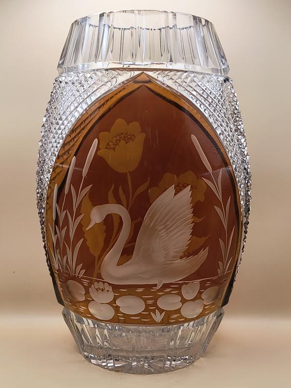 Duży wazon kryształowy - Huta Hortensja