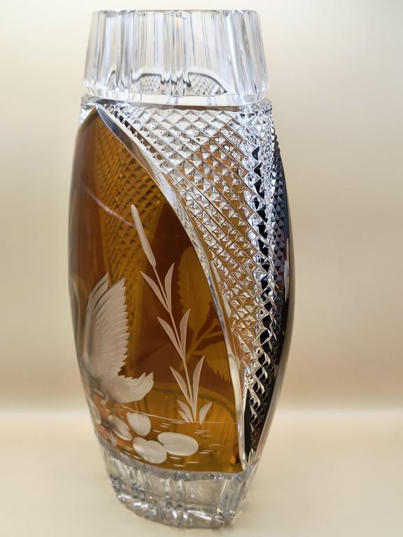Duży wazon kryształowy - Huta Hortensja