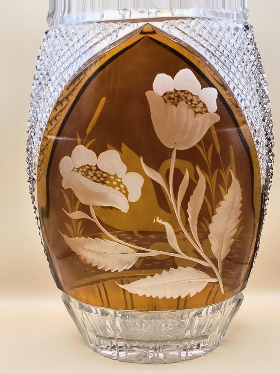 Duży wazon kryształowy - Huta Hortensja