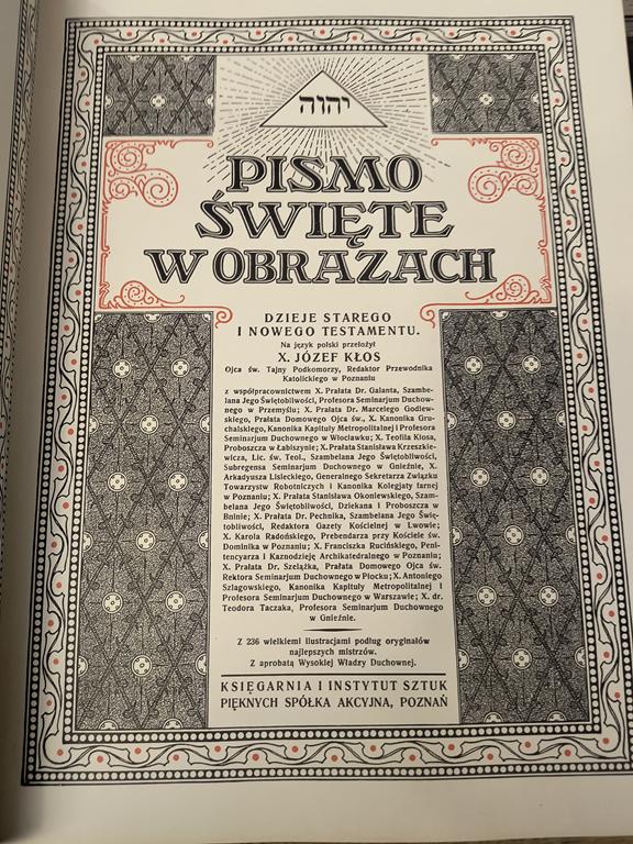 "Pismo Święte w obrazach" - reprint z 1991 r.