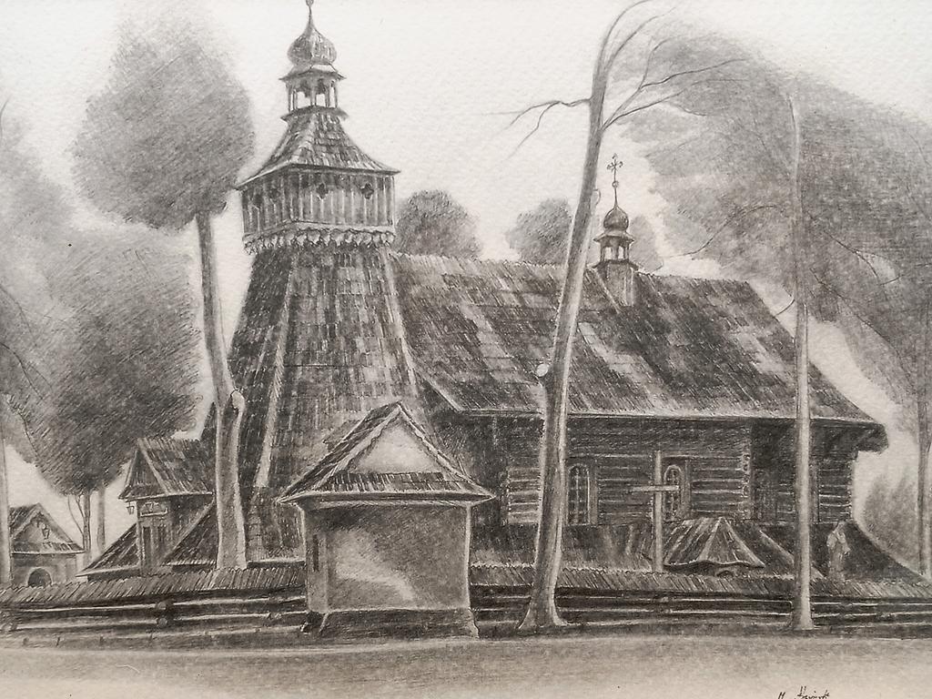 Obraz - M. Świerk "Kościół w Jawiszowicach", 2006 r.