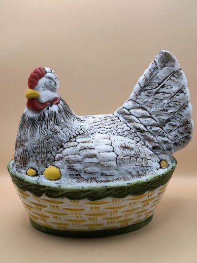 Duża kura szklana LATTIMO - malowana