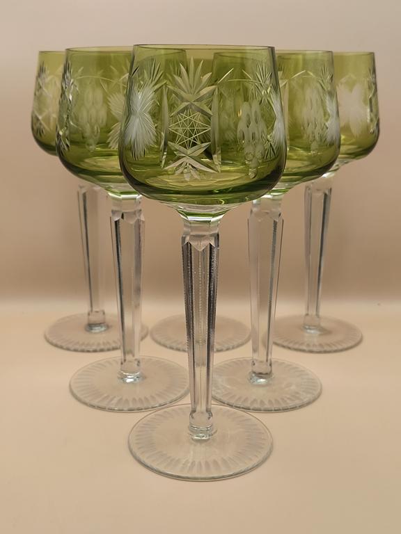 Zestaw kieliszków kryształowych REMERY - zielone