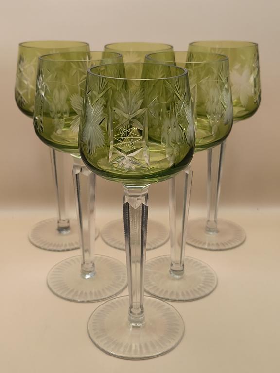Zestaw kieliszków kryształowych REMERY - zielone