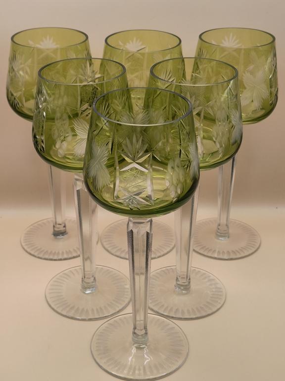 Zestaw kieliszków kryształowych REMERY - zielone