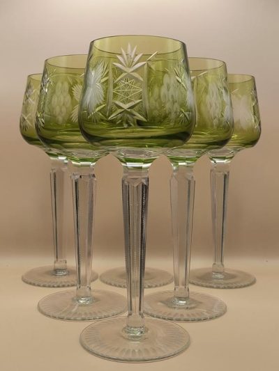 Zestaw kieliszków kryształowych REMERY - zielone