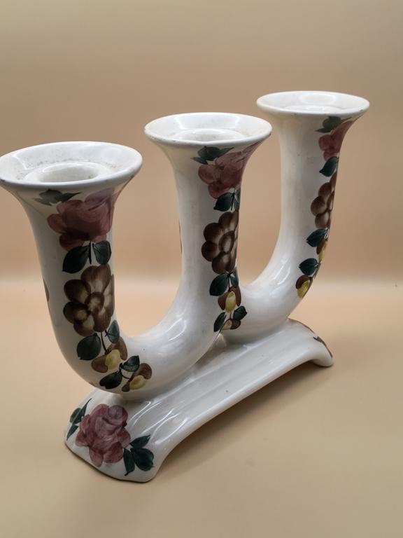 Świecznik na 3 świece - fajans - ZF KOŁO