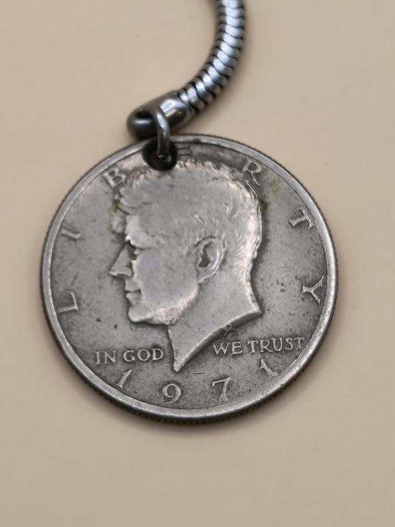 Brelok z monetą HALF DOLLAR USA / LIBERTY 1971