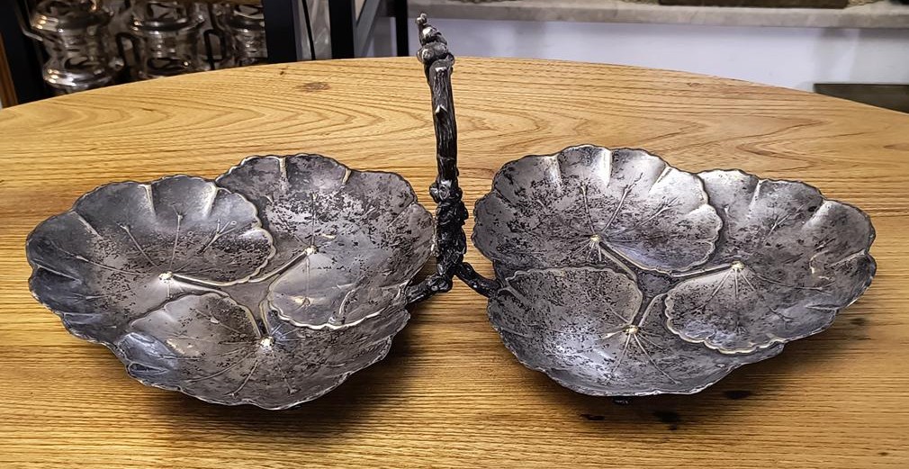 Duża patera LIŚCIE - secesja