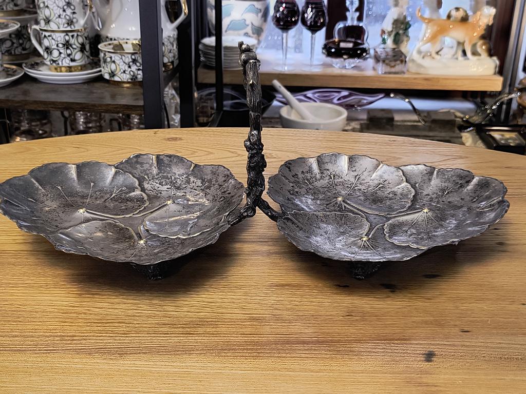 Duża patera LIŚCIE - secesja