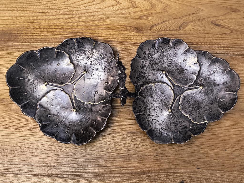 Duża patera LIŚCIE - secesja