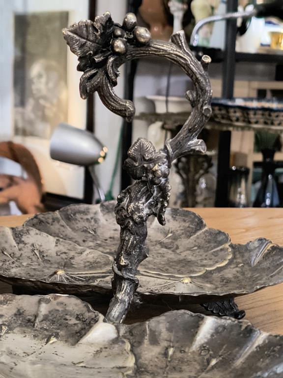 Duża patera LIŚCIE - secesja