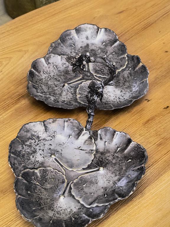 Duża patera LIŚCIE - secesja