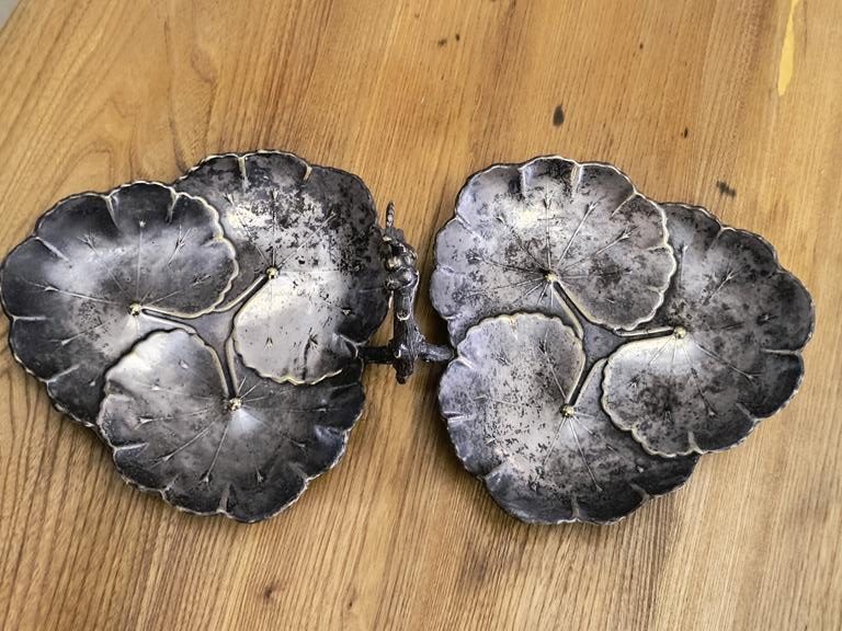 Duża patera LIŚCIE - secesja