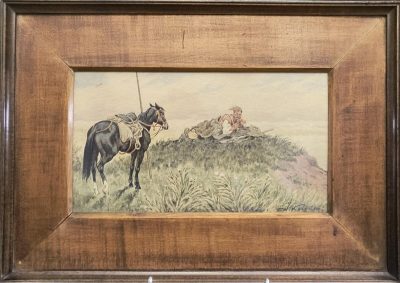 Akwarela - Józef Kosiński, XIX-XX w. - scena rodzajowa