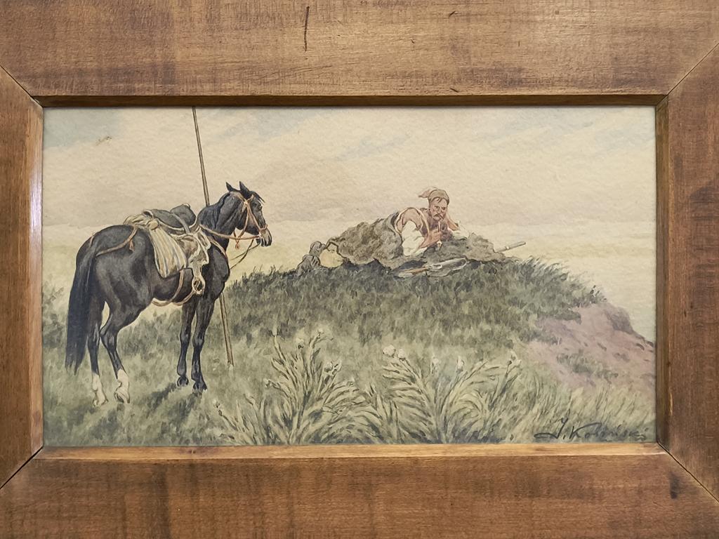 Akwarela - Józef Kosiński, XIX-XX w. - scena rodzajowa