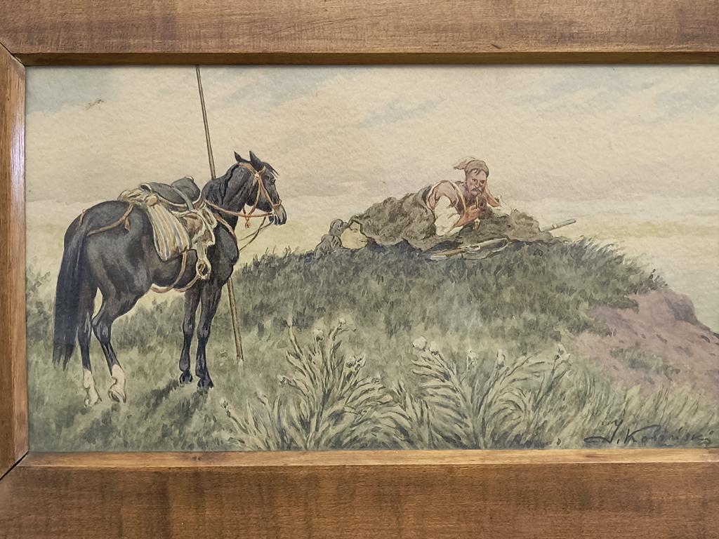 Akwarela - Józef Kosiński, XIX-XX w. - scena rodzajowa