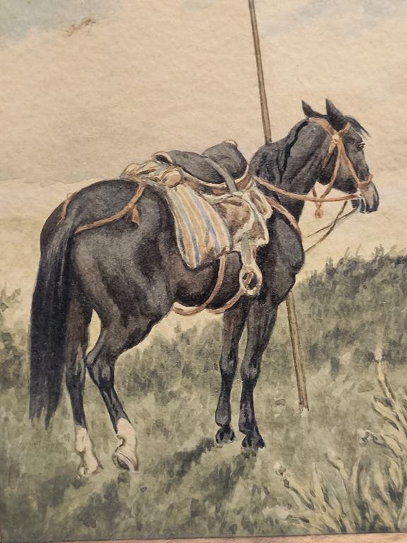 Akwarela - Józef Kosiński, XIX-XX w. - scena rodzajowa